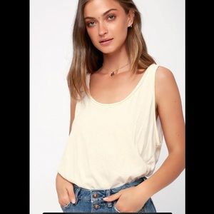 🆕 Free People Sydney White Sleeveless Bodysuit